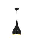 HOMEBLAZE Balloon Shade Industrial Retro Country Style Vintage Hanging Pendant Ceiling Light (Black, Bulb not Included)