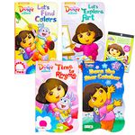 Nickelodeon Dora The Explorer Board Books for Kids Toddlers ~ Bundle of 4 Dora Board Books with 300 Bonus Dora The Explorer Stickers (Dora Board Books)