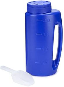 Katai 2L (70 oz) Hand Held Spreader in Blue. Adjustable Hole Size for Seed, Fertiliser, Salt to Deice or Any Size Granule Complete with Scoop