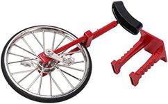 Lwuey Mini Unicycle Model, Miniature Unicycles Toy Finger Bike Decor Single Wheel Bikes Ornament High Simulation Exquisite Design Sturdy Alloy for Office Home Decoration Bedside Tables Bookshelves