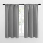 NICETOWN RV Blackout Curtains for Camper Windows, Short Room Darkening Drapes for Kitchen, Home Decoration Thermal Insulated Blackout Blinds for Small Windows (Silver Grey, 2 Panels, W29 x L50)