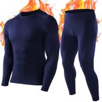 Roadbox Men's Thermal Underwear Long Johns Set - Winter Base Layer Warm Top and Bottom with Fleece Lined for Skiing Sports Cold Weather