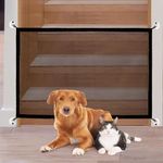 PETLESO Stair Gates for Dog 110 x 72 CM Pet Safety Gate Dog Stopper Pet Mesh Gates for Doorway/Bedroom/Kitchen