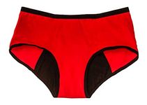 HEALTHFAB ; The Fabulous You Women Cotton Gopadfree Heavy Period Panty Hipster Leak Proof Underwear For Medium To Heavy Flow,Reusable For 2 Years Without Pads & Cup (Red,2Xl)