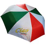 Italy Ciao Foldable Travel Umbrella – From Collection of Italian Pride Products at PSILoveItaly FBA (Multi-color)