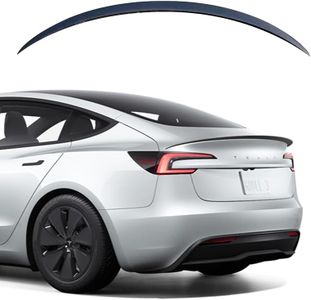 TOPABYTE Real Carbon Fiber Spoiler for Tesla Model 3 Highland 2025 2024 Rear Lip Trunk Spoiler Tail Spoiler Wing Performance Accessories (Glossy Carbon Fiber)
