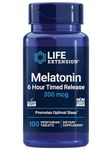 Life Extension Melatonin Time Released Vegetarian Tablets 300 mcg 100 Count