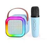 KRISHTI Colorful Bluetooth Speaker with Karaoke Mic System for Home Singing Magic Ai Voice Changer Portable Mini Wireless Speaker with Mike for House Parties Birthday Gifts Events