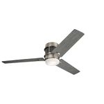 Kichler 300352NI Chiara 52" Hugger Ceiling Fan with LED Lights and Wall Control, Brushed Nickel