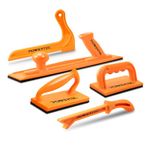 POWERTEC Push Block and Push Stick Set Fits Table Saws, Router Tables, Band Saws & Jointers, Dual Ergonomic Handles w/Max Grip, Wood Pusher Reduces Kickback & Increases Safety. 5PK (71009V)