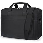 Laptop Bag 15.6 Inch Briefcase Waterproof Laptop Carrying Case for Men Women Computer Messenger Bag for Travel Business School, Black