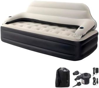 DIMAR GARDEN Twin Size Air Sofa Bed Mattress with Headboard and Pump,Blow Up Couch Inflatable Bed