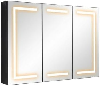 BIAIEMN 48" x 30" LED Medicine Cabinet with Lights, Dimmer, and USB Port