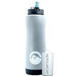 Epic Vostok | Stainless Water Filtration Bottle | Double Wall Vacuum Insulated 34 oz | USA Made Filter Removes 99.99% of Tap Water Contaminants Lead Chlorine Chromium 6 Arsenic Chloroform (Grey)