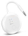 Avantree SoundJet R1 – Airplane Bluetooth Adapter for Headphones & AirPods, aptX Adaptive, Qualcomm Chipset, 20H Playtime, Wireless Audio Transmitter for in-Flight Travel Essentials - White