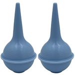 2pk Sterile Ear Syringe 2oz / 60ml Blue Rubber Bulb for Washing & Wax Removal