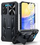 FNTCASE for Samsung A15 Phone Case: Heavy Duty Shockproof Protective Case with Kickstand | Military Grade Rugged Nonslip Cases & Robust Drop Proof Cell Phone Cover for Galaxy A15 4G/LTE/5G 6.5 Inch