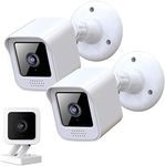 Wall Mount for Wyze Cam V3/V3 Pro Camera (2-Pack),Compatible Wyze Spotlight Indoor/Outdoor Security Accessories Weatherproof Protective Cover and 360° Adjustable mounting Bracket Housing, White