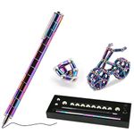 EKMON Magnetic Pen, Magnetic Fidget Pen, Decompression Metal Pen, Multifunction Writing Magnet Ballpoint Pen for Anxiety Stress Reducing