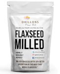 Milled Flaxseed 1kg From Dhillons Flour Mill | Great in shakes and for baking | UK Milled | GMO Free | Clean ingredients