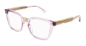 Gucci Vintage Eyeglasses GG0184O 50mm For Men Women - Bundle Ocu-Kit Eyewear Care Packet, Pink, 50-21-145