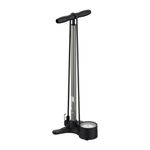 LEZYNE Sport Floor Drive 3.5 High Pressure Bicycle Floor Pump with 3.5" Analog Gauge - Durable 220 PSI Tire Air Pump for Road/Track Bikes - Dual Valve Pump Head for Presta/Dunlop/Schrader - Flat Gray