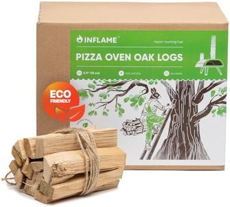 Inflame Oak Pizza Oven Wood - Kiln-Dried 5-inch Mini Logs, Bark-Free Firewood for Pizza Ovens, Ooni, Gozney, Solo Stove, BBQ, Grills & Smokers
