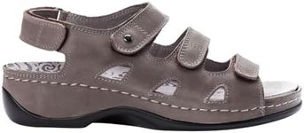 Propet Women's Kara Sandal, Grey, 8 UK
