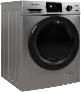 Magic Chef MCSCWD27S5 2.7 Cubic Foot Front Load Washing Washer And Dryer Machine Combo Combination Appliance, Silver