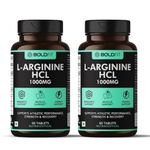 Boldfit L-Arginine Supplement 1000mg with Nitric Oxide Arginine Supplement for Men & Women for Muscle Growth, Stamina, Recovery, Immune Support & Energy - 120 Tablets