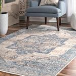 nuLOOM Vintage Ehtel Medallion Area Rug, 5' x 7' 9", Rust