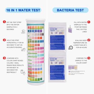 Homcoice 17-in-1 Water Test Kit – 125 Strips & 2 Bacteria Tests for Home, Well, Tap