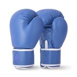 Lions Boxing Gloves MMA Punch Bag Training Mitts 6oz, 8oz, 10oz, 14oz, 16oz, Black, Pink, Red (Blue, 10 oz)