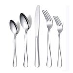 Cutlery Set 20 Pieces Service for 4, Kyraton Stainless Steel Silverware Set, Strong Anti Rust, Flatware Set, Utensils Set Dishwasher Safe