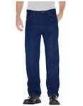 Dickies, Men's, DENIM 5PKT JEAN REGULAR, RINSED IND BLUE, 34W / 30L