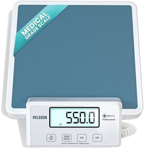 Medical Scale (550 lb) Medical Grade Scales for Body Weight - Portable, Smart Scale, 4 Sensors, Remote Display, 12"x12.5" Anti-Slip Surface - for Home, Hospital & Physician Use - lb or kg Settings