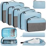 BAGAIL 9 Set Packing Cubes Luggage Packing Organizer for Travel, Suitcase Packing Bags for Travel Accessories(Celestial Blue, 9 Set)