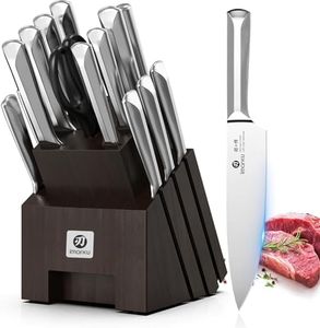 imarku Knife Set, 16 PCS High Carbon Japanese Stainless Steel Knife Sets for Kitchen with Block, Ultra Sharp Kitchen Knife Set with Sharpener Chef Knife Set, Dishwasher Safe, Best Gifts
