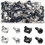 ELANE 40 Pack Cage Nuts and Screws,Server Rack Screws and Cage Nuts,Rack Mount Screws,M6 x 20mm