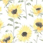 Catherine Lansfield Painted Sunflowers Wallpaper Yellow