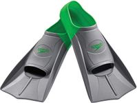 Speedo Multicolored Short Blade Training Fin, Small, Green/Grey