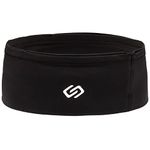 Sporteer VersaMax Running Belt, Travel Belt, Workout Waist Pack - Large Security Pockets Fit All Smartphones, Money, Passport, and Other Valuable Items (Black, Large)