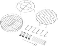 Turkey Fryer Accessories Kit with Bunk Bed Basket for Char-Broil The Big Easy Oil-Less Turkey Fryer, Stand, Skewers, Hooks for Big Easy Oil-Less Outdoor Fryer Accessories, Turkey Fryer Roasting Rack