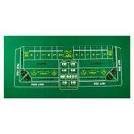 Craps Table Top Felt Layout - 36" x 72" Rectangle Las Vegas Style Green Casino Poker Table Cover Mat, Great for Poker Game Night Events Theme Party Fundraisers & Gatherings