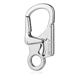 Ahiller Carabiner Clip, Double Anti-Misopening Locking Design, 3 Inch Alloy Caribena Hook, Keychain for Outdoor Camping, Hiking, Fishing, Key Ring Clip (Silver-1P)