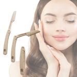 🌱3 ct professional dermaplaning tool at-home trending foldable eyebrow shaper razor bikini body hair removal exfoliator shaver facial remover scraper precision edge biodegradable