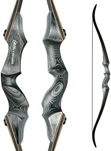 Black Hunter Takedown Recurve Bow, 60" Left Handed with Ergonomic Design for Outdoor Training Practice (50 lb, Left Hand)