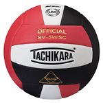 Tachikara SV5WC Red, White and Black Volleyball (EA)