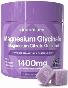 Kind Nature Magnesium Complex Gummies - 1000mg Magnesium Citrate & 400mg Magnesium Glycinate Gummies for Kids & Adults - High Absorption 2-in-1 Magnesium Supplement for Calm & Sleep