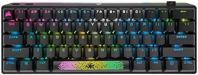 Corsair K70 PRO Mini Wireless RGB 60% Mechanical Gaming Keyboard (Fastest Sub-1ms Wireless, Swappable Cherry MX Speed Keyswitches, Durable Aluminum Frame and PBT Double-Shot Keycap) Black